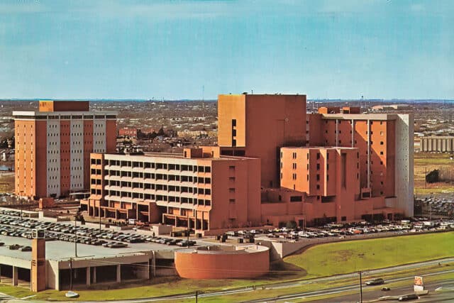 Baptist Medical Center shown in a postcard from the 1960s.