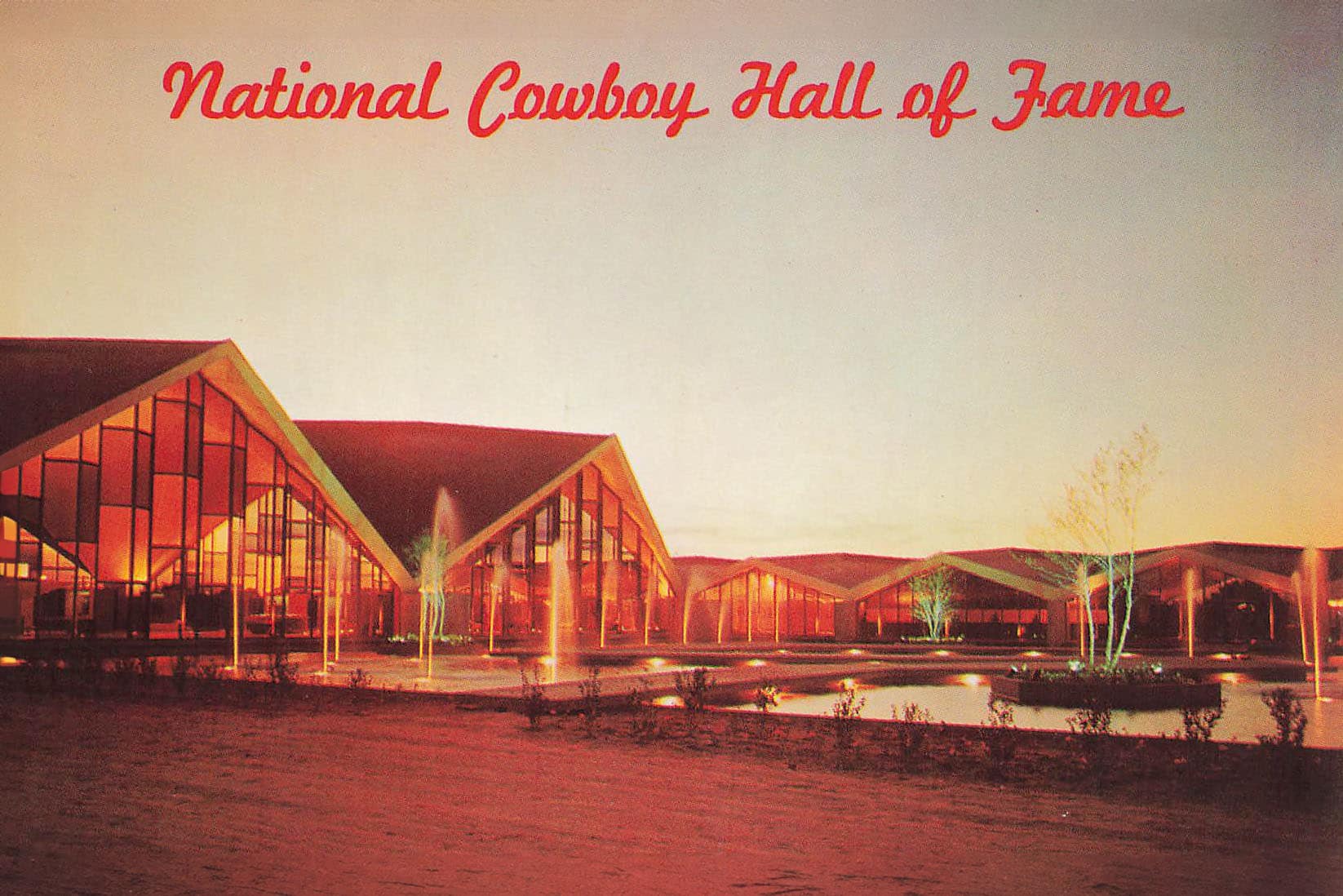 An early postcard from the National Cowboy Hall of Fame.