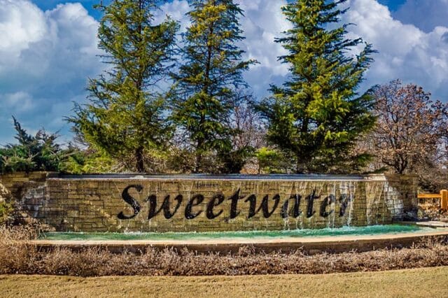 Sweetwater, Edmond OK entrance sign.