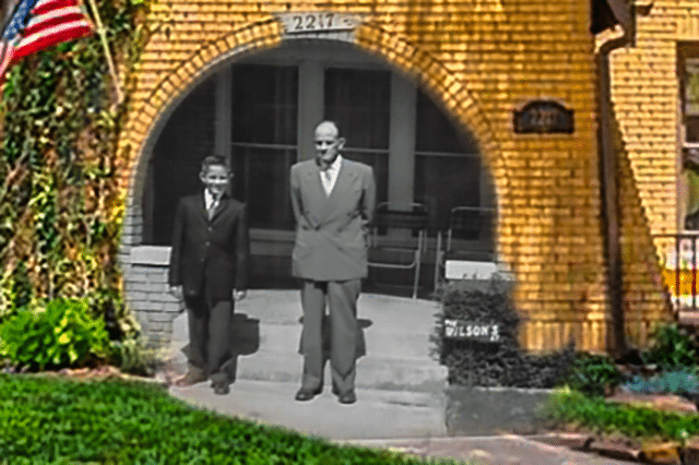 Bill and his Dad, circa 1959.