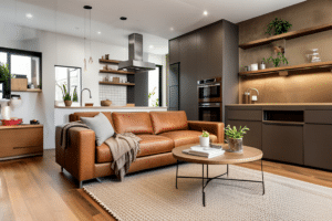 A modern living room showing how to make your home sell for more.