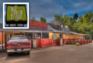 A big truck parked in front of Big Truck Tacos!