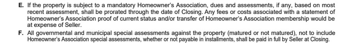 Oklahoma real estate purchase agreement paragraph 11, taxes etc.