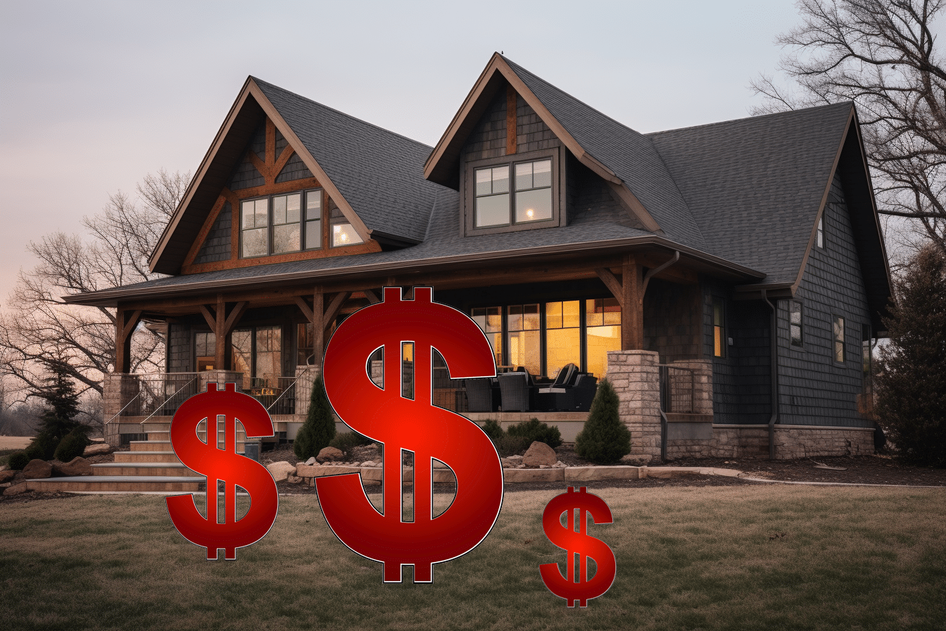 A home with red dollar signs in front of it symbolizing a home pricing guide.