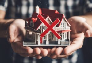 A man holding a model of a house, highlighting first-time buyer mistakes to avoid.