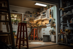 A room filled with a vast array of tools for home repair tasks.