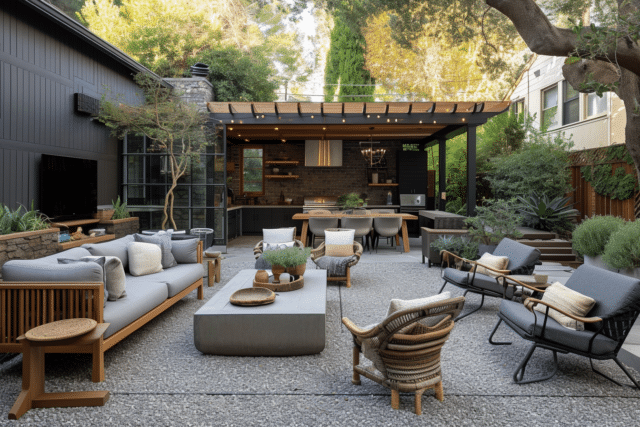 outdoor furniture arrangement