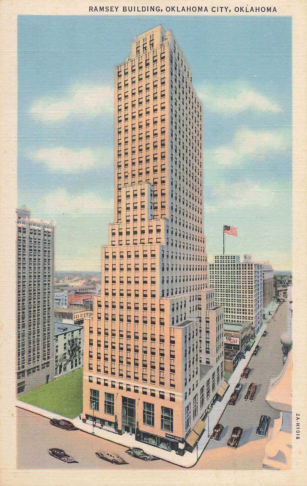 The Ramsey Building in downtown Oklahoma City as imagined in this 1931 postcard.