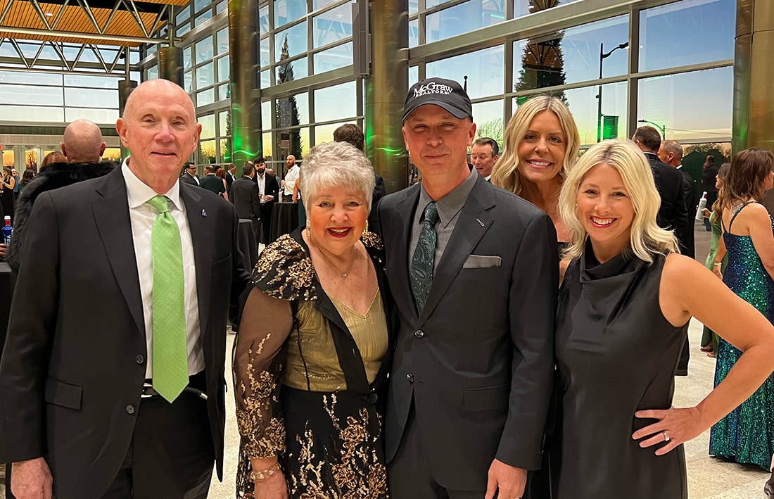 The OKCHomeSellers Team at the McGraw Realtors annual awards banquet with CEO Bill McCullough.