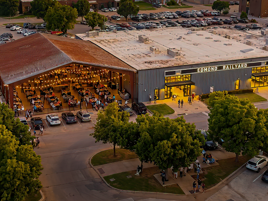Edmond Railyard and surrounding downtown Edmond area