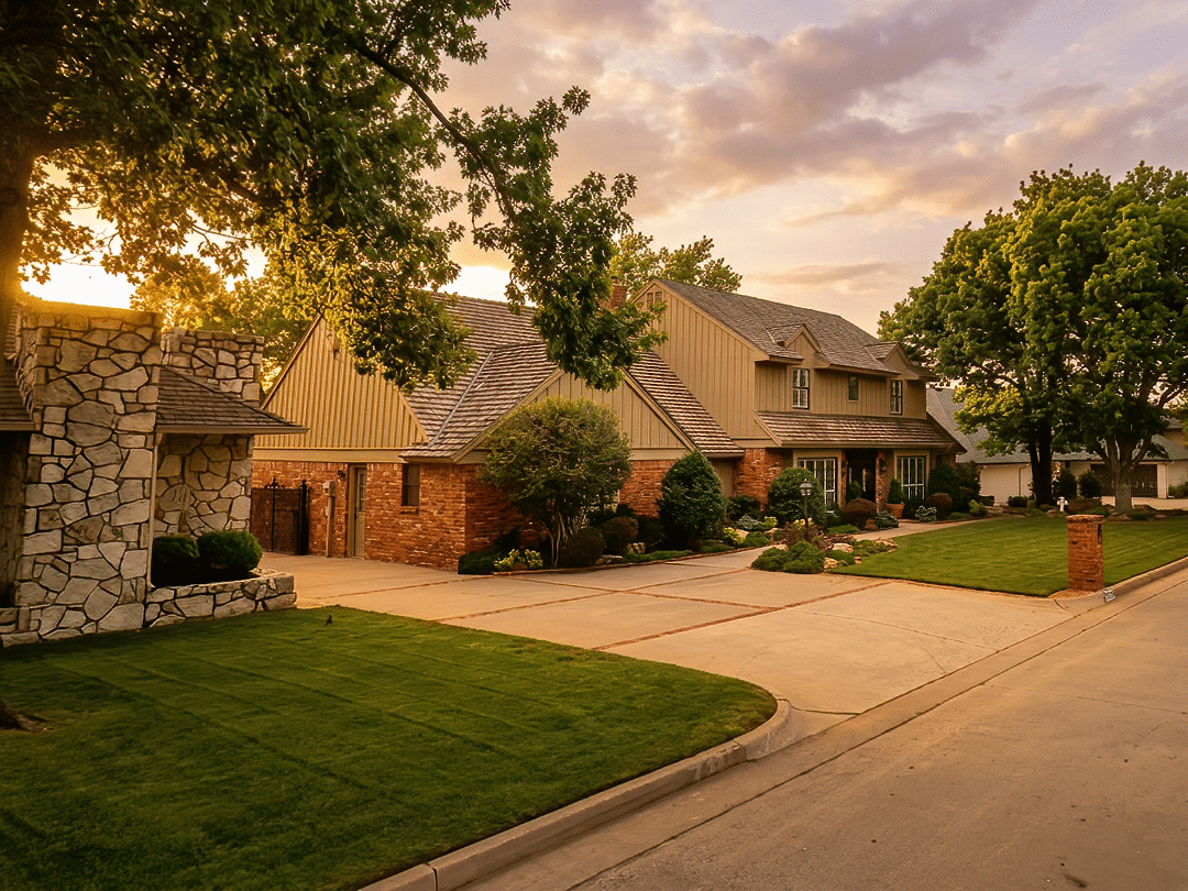 Quail Creek neighborhood in northwest Oklahoma City with mature trees and traditional homes.